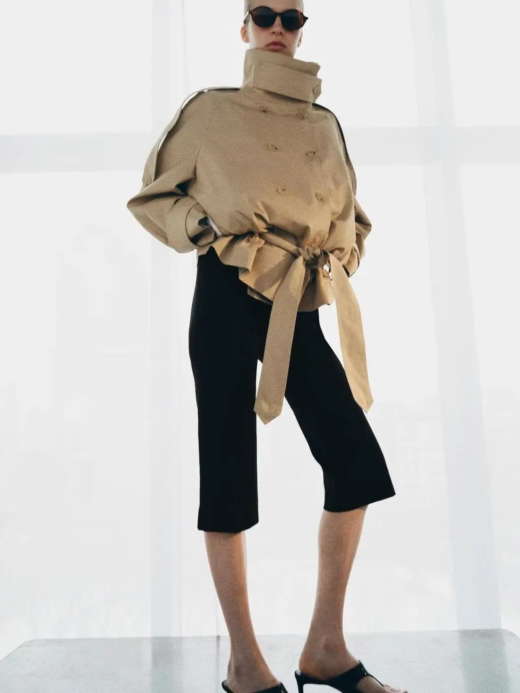 

Новинка Весны: Женская повседневная куртка-косуха с высоким воротником, стандартный крой, длинный рукав, двубортное пальто