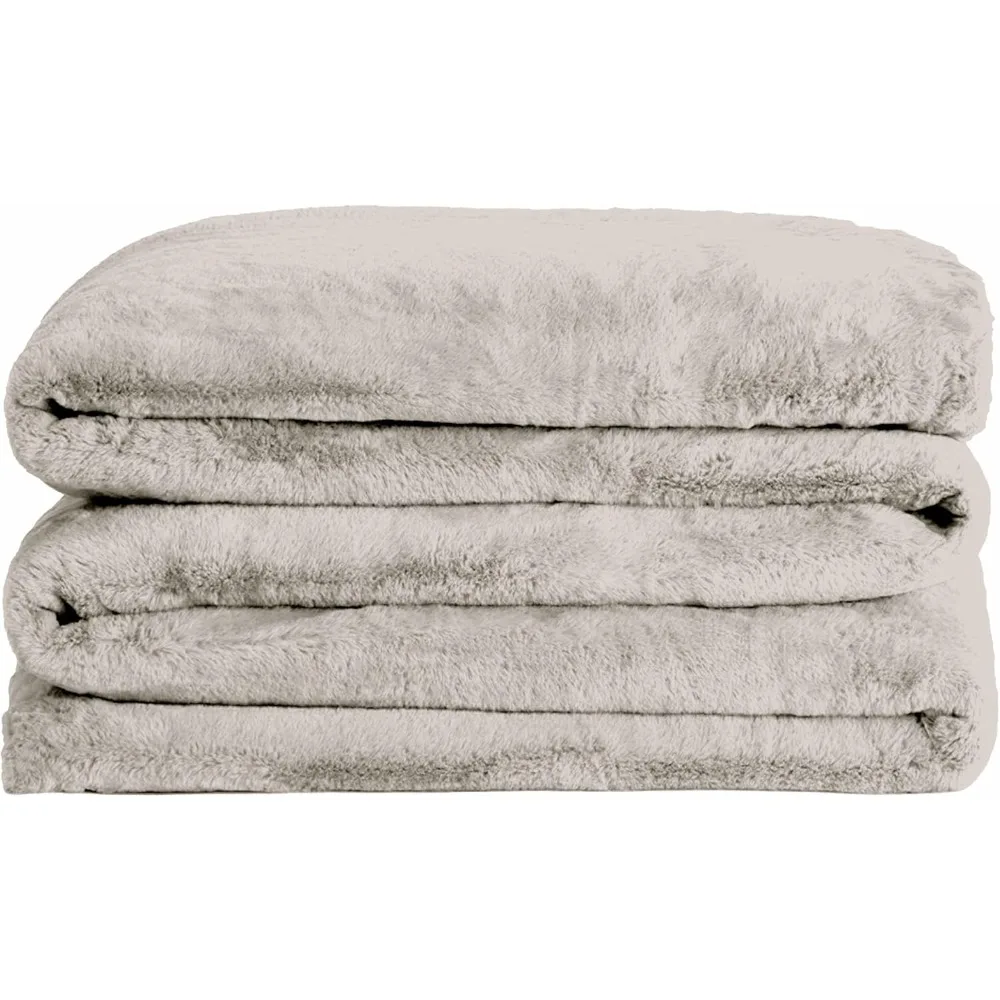 

Artificial Fur Blanket - Oversized, Lightweight, and Ultra Soft Blanket - Machine Washable -100 Inches X 100 Inches