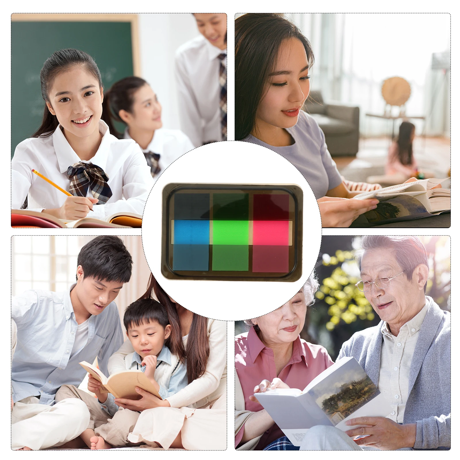 

5 Boxes Memo Pads Office Supplies Fluorescent Tabs Adhesive Labels Index Stickers Notebooks