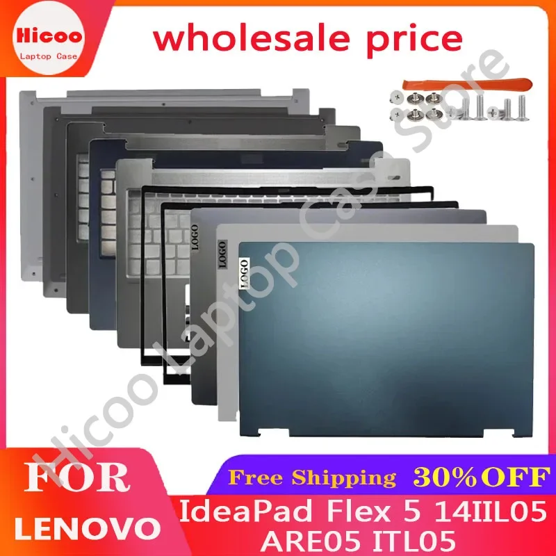 NEW Laptops Case For Lenovo IdeaPad Flex 5 14IIL05 ARE05 ITL05 Laptop Screen LCD Back Cover Palmrest Top  Bottom