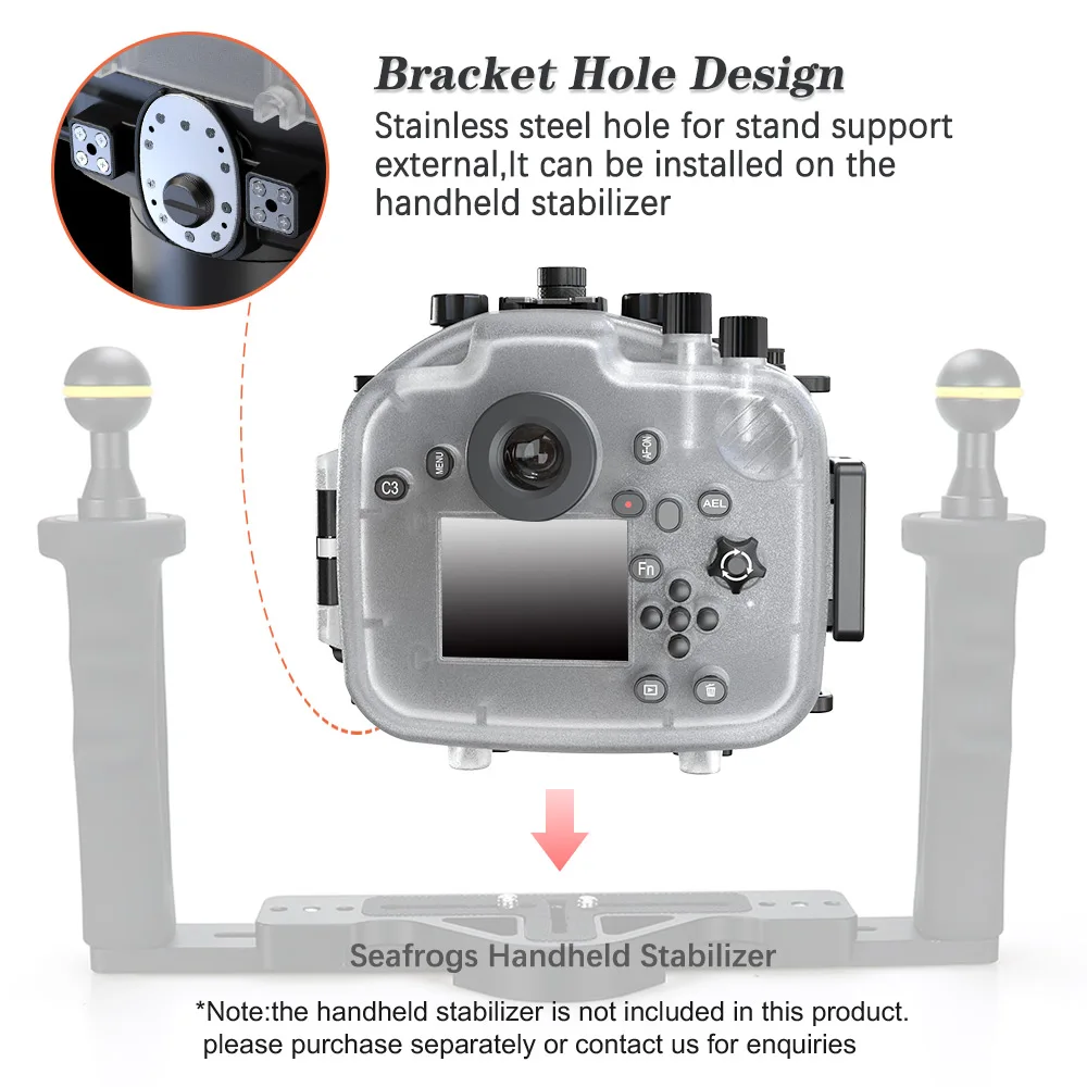 Seafrogs Underwater Camera Housing For Sony A9 /A7R3 A7RIII A7III / A7 II A7II A7M2 A7SII A7RII / A7 A7R A7S Diving Case