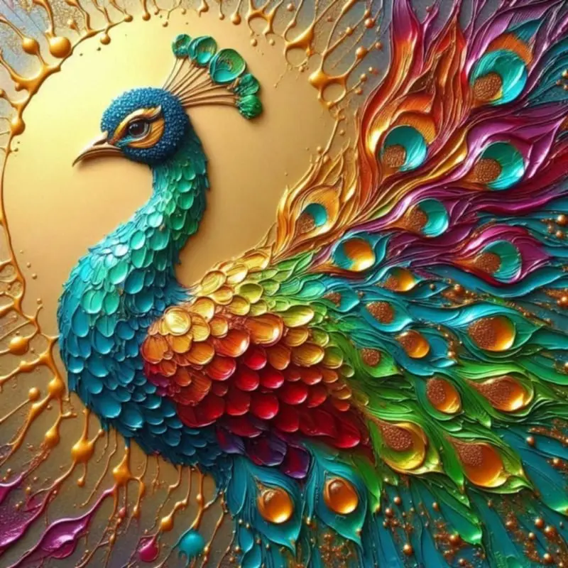 

Peacock AB Diamond Painting Kits Photo Art 5d Diy Full Square Round Mosaic Cross Stitch Embroidery Home Decor Gift