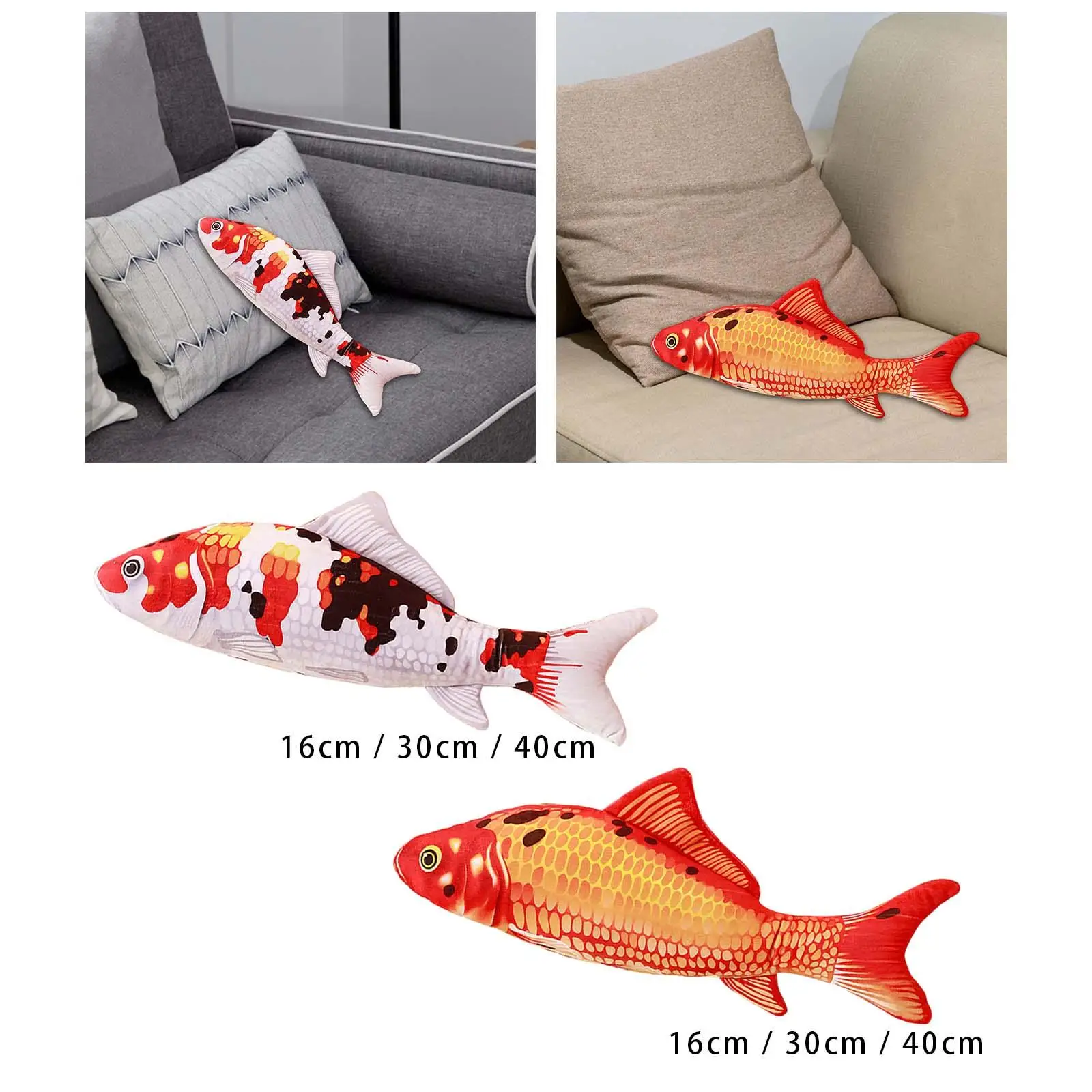 Cute Fish Plush Toys Simulation Fish Toys Hugging Pillows Stuffed Fish Plush