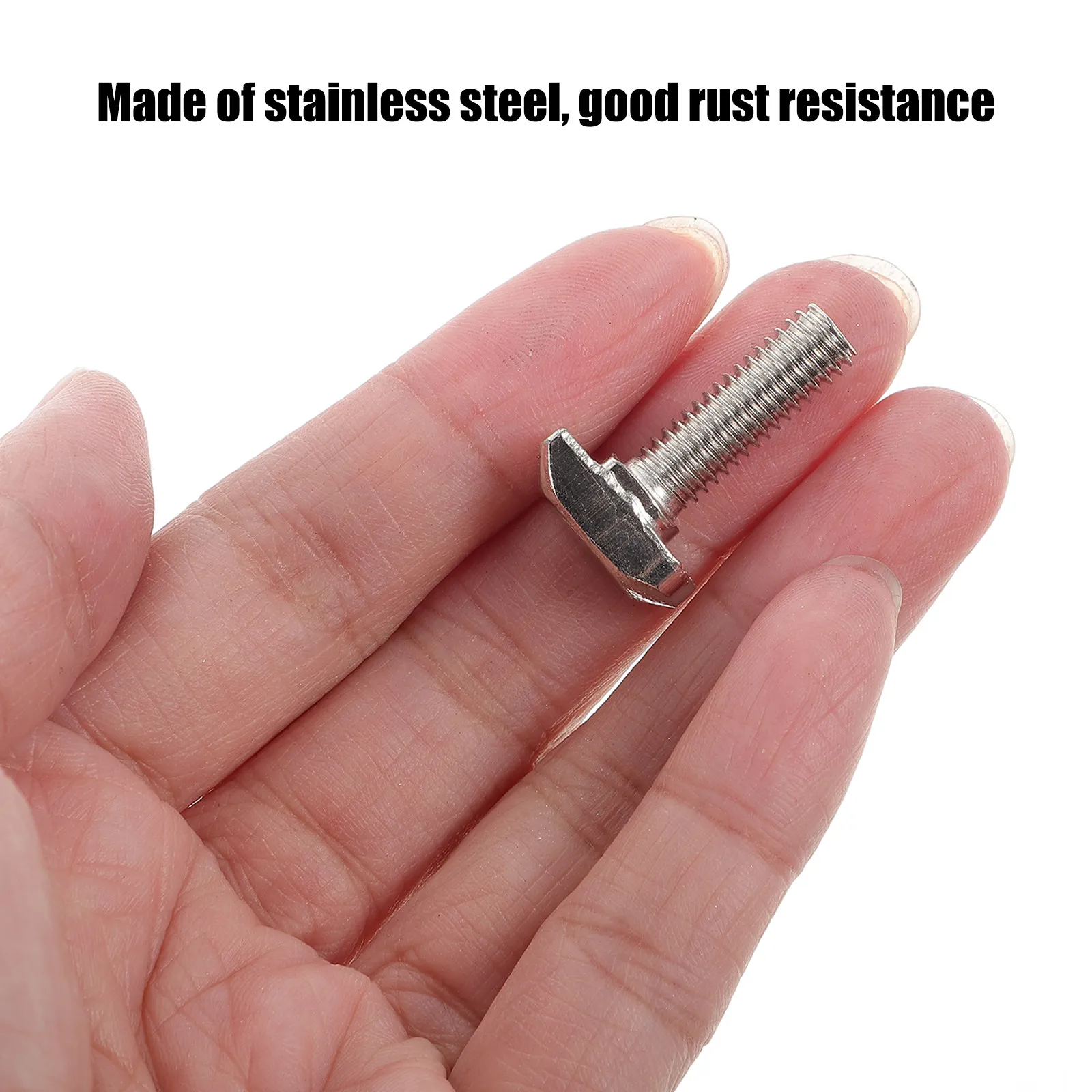M6x20 Stainless Steel T-Slot Bolts 30pcs, Serrated Sliding Screws for CNC Router, 3D Printer & Woodworking