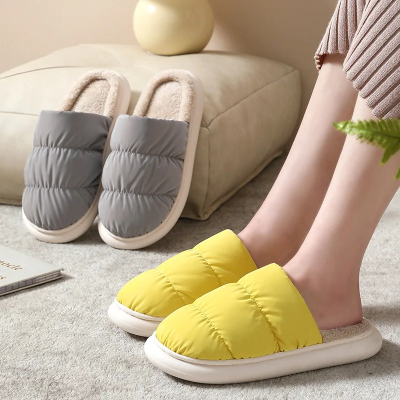 Fuzzy Women Slipper Winter Warm Kawaii Plush Contton Indoor Floor Non Slip House Home Shoes Female 2025 New In Candy Color