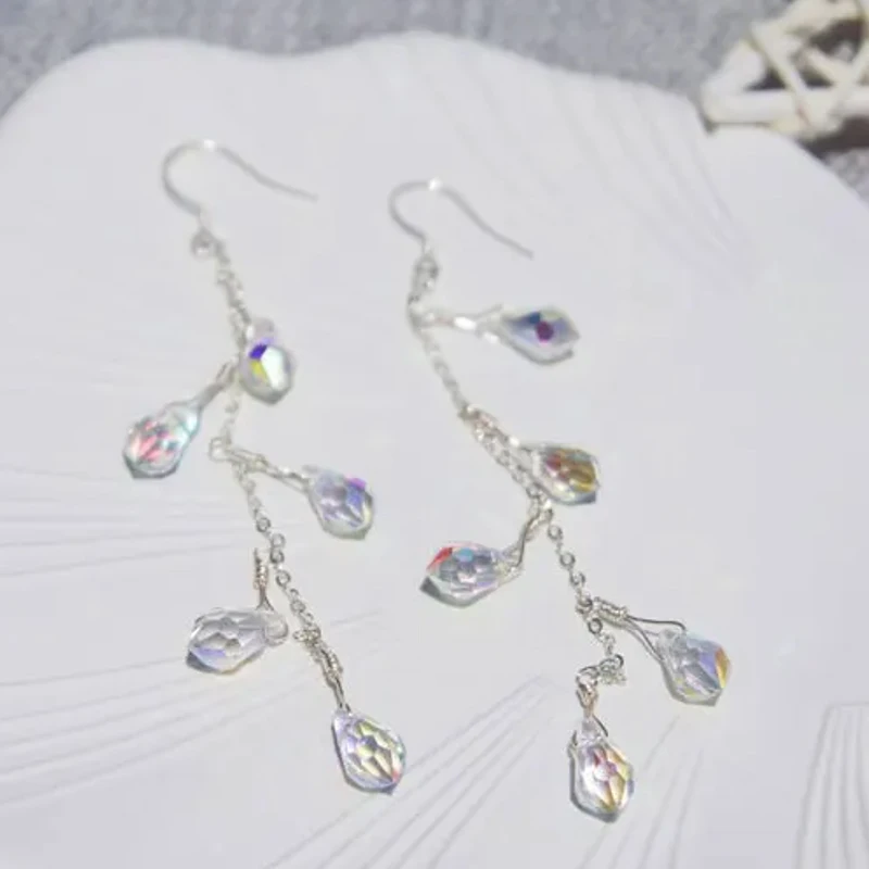 

Teardrop earrings fairy core crystal jewelry