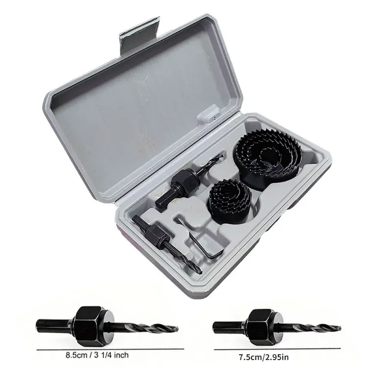 11Pcs Kit Durable Carbon Steel Metal Circle Power Drill Hole Cutter Wood PVC and Plastic Screw extractor set Bit