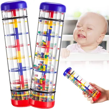Rainmaker – bâton de pluie pour bébés de 6 à 12 mois, hochets Shaker sensoriel, Instrument de musique auditif, activité de développement, jouet pour bébé