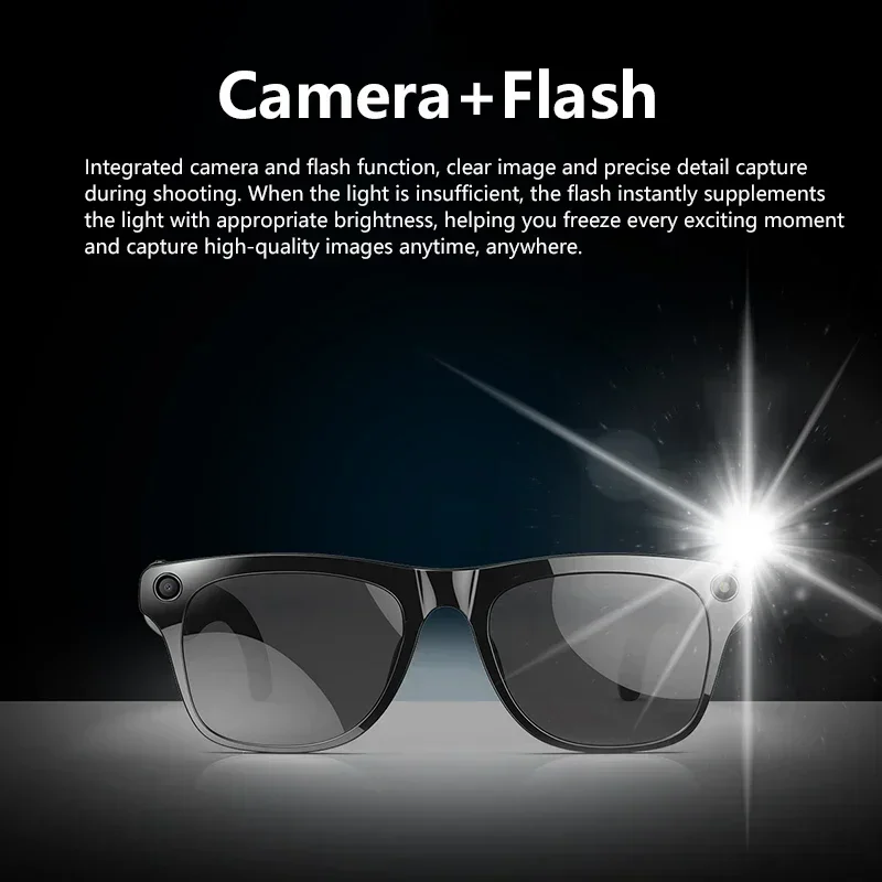Lenovo 8K AI Smart Sunglasses 1600MP Camera ChatGPT Touch Sport Glasses Music Player Voice Assistant Bluetooth Calling 2026 New image 2