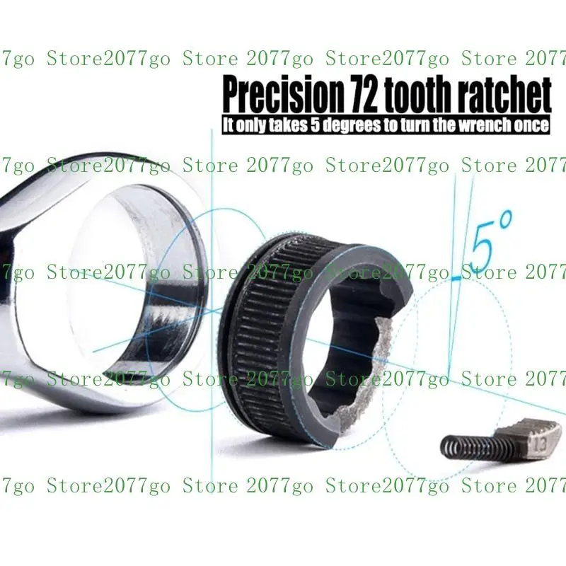 

Y1UD Flexible Ratchet Action Wrench Spanner Nut Tool Ratchet for Heads Metric Spanner