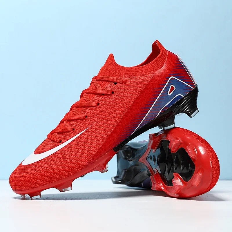 

New Men Football Boots Outdoor Sport Soccer Shoes Cleats Long Spikes Adult Training Boys Non Slip Breathable Match Comfortable
