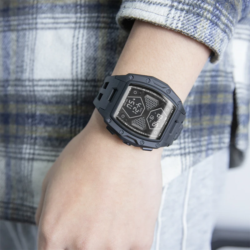 Мужские спортивные часы, многофункциональные светящиеся цифровые часы с еженедельным календарем, водонепроницаемые, с секундомером, хронографом, электронные часы