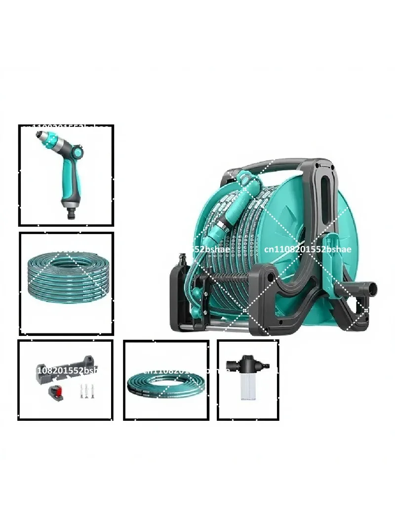 2026 Heavy Duty Garden Hose Reel, Portable Wall Mounted High Pressure Water Hose Reel for Easy Storage