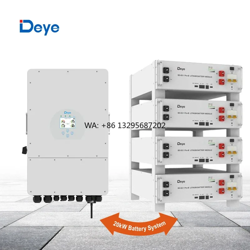 

Инвертор Deye и аккумулятор «все в одном» BESS Deye 3-фазный гибридный солнечный инвертор 10 кВт 12 кВт и комплект аккумуляторов 20 кВтч