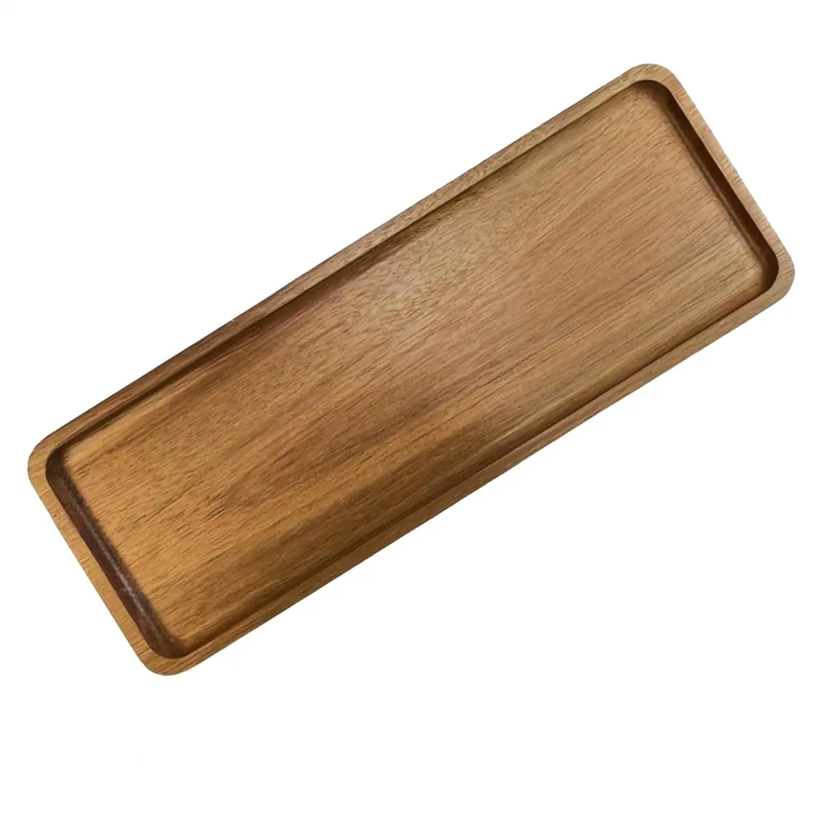 2025+ Small Wooden Tray for Display - Elegant Walnut Wood Serving Platter for Tea, Coffee, Snacks, Sushi, and Appetizers