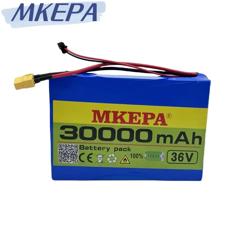 10S2P, 36V lithium battery, 30000mAH, 500W, 1000W high-power high capacity, BMS, 18650 lithium battery pack,+epoxy board