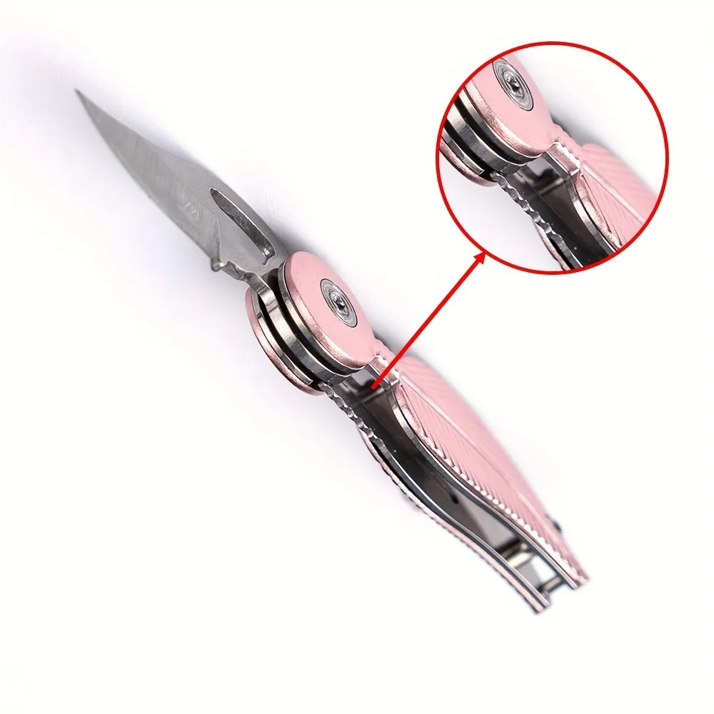 1pc Creative Feather Knife: Multifunctional Portable Keychain Knife - Unique Gift For Family