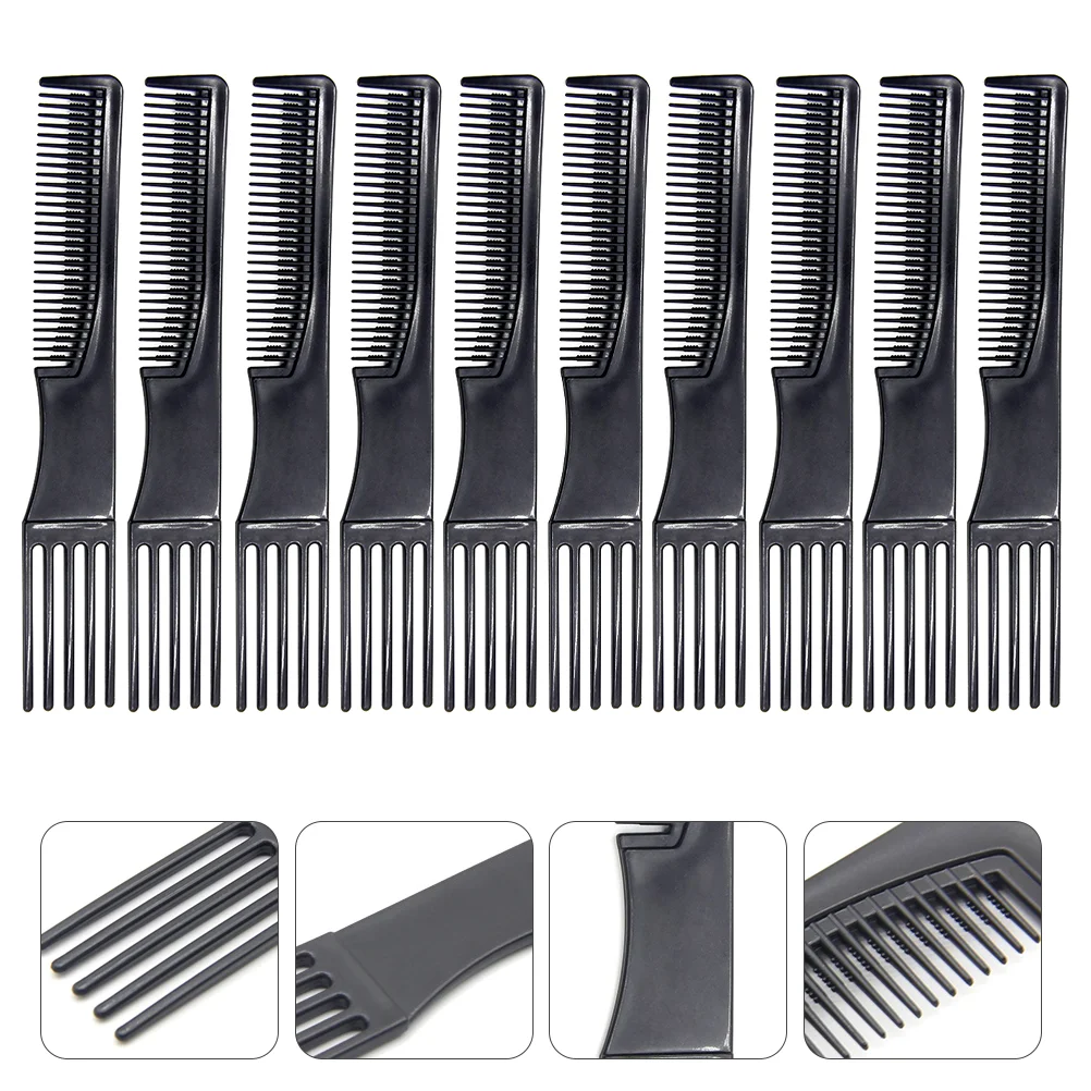 

10 Pcs Braid Comb Back Combing Five-Fork Hairdressing Styling Men Picks Pp Women Combs