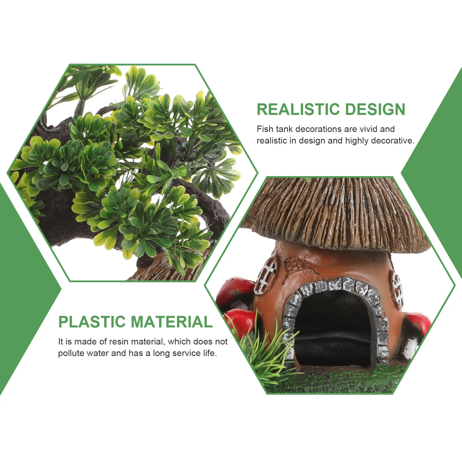 

Fish Tank Decoration Simulation Mushroom Resin Ornament Aquarium Landscaping Decor Delicate Aquarium Cottage