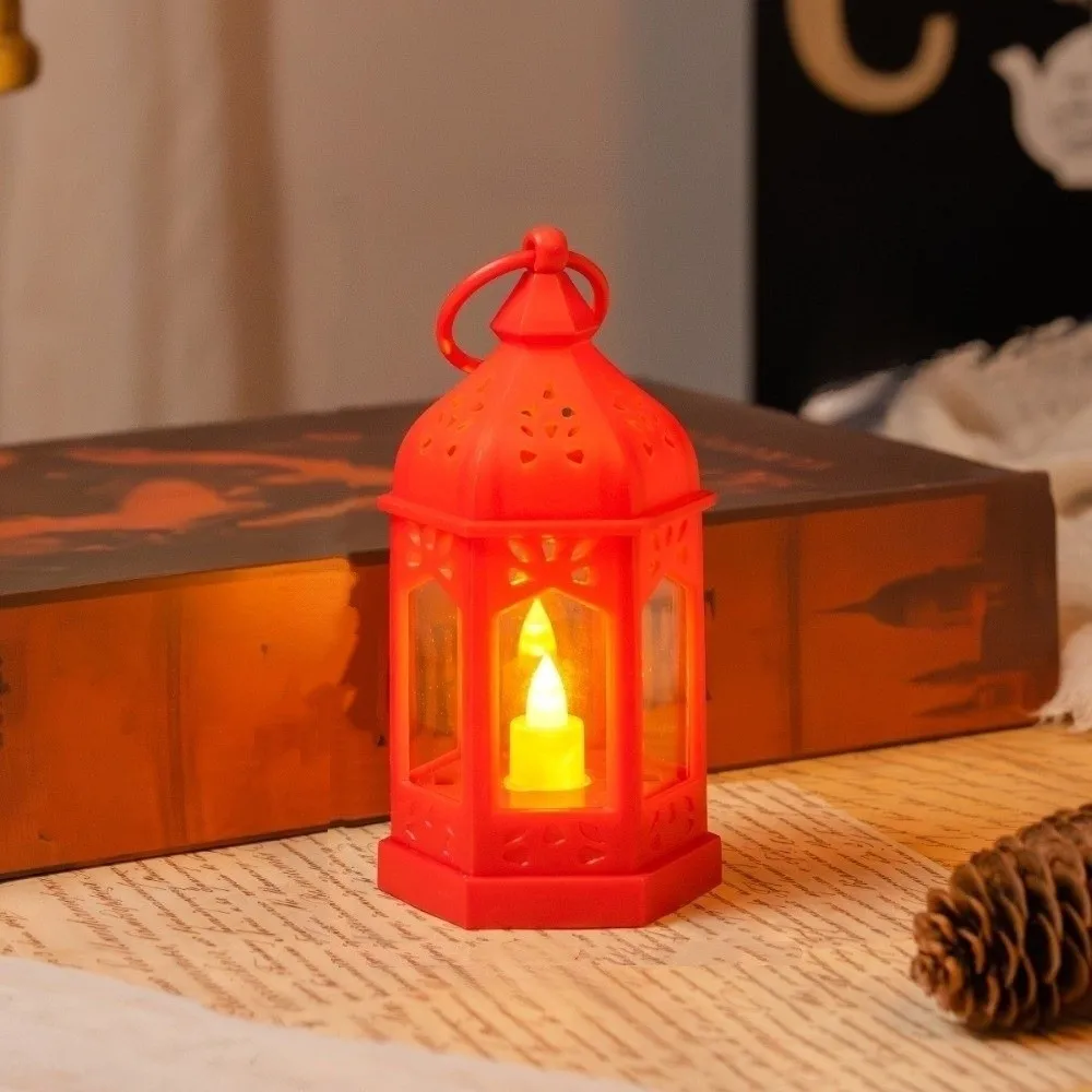 Retro Christmas LED Candle Light Warm Light with Hook Mini Square Night Lights Flameless Halloween New Year Hanging Small Lights