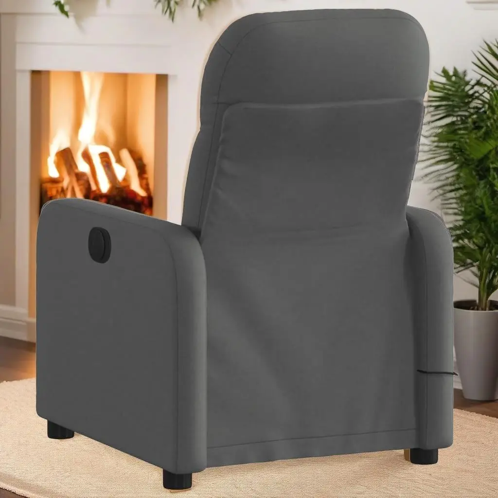 Dark Gray Fabric Massage Recliner  for Comfort  Relaxation