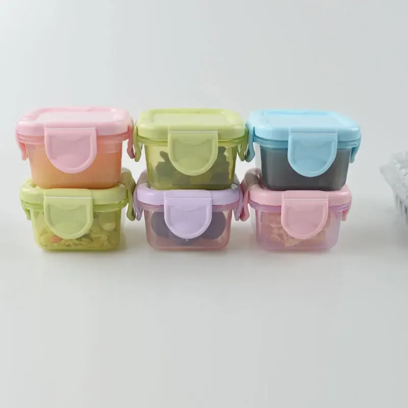 5/4/2PCS Mini Baby Food Storage Containers BPA Free Baby Learning Dishes Auxiliary Bowl Portable Sealed Storage Boxs Microwave