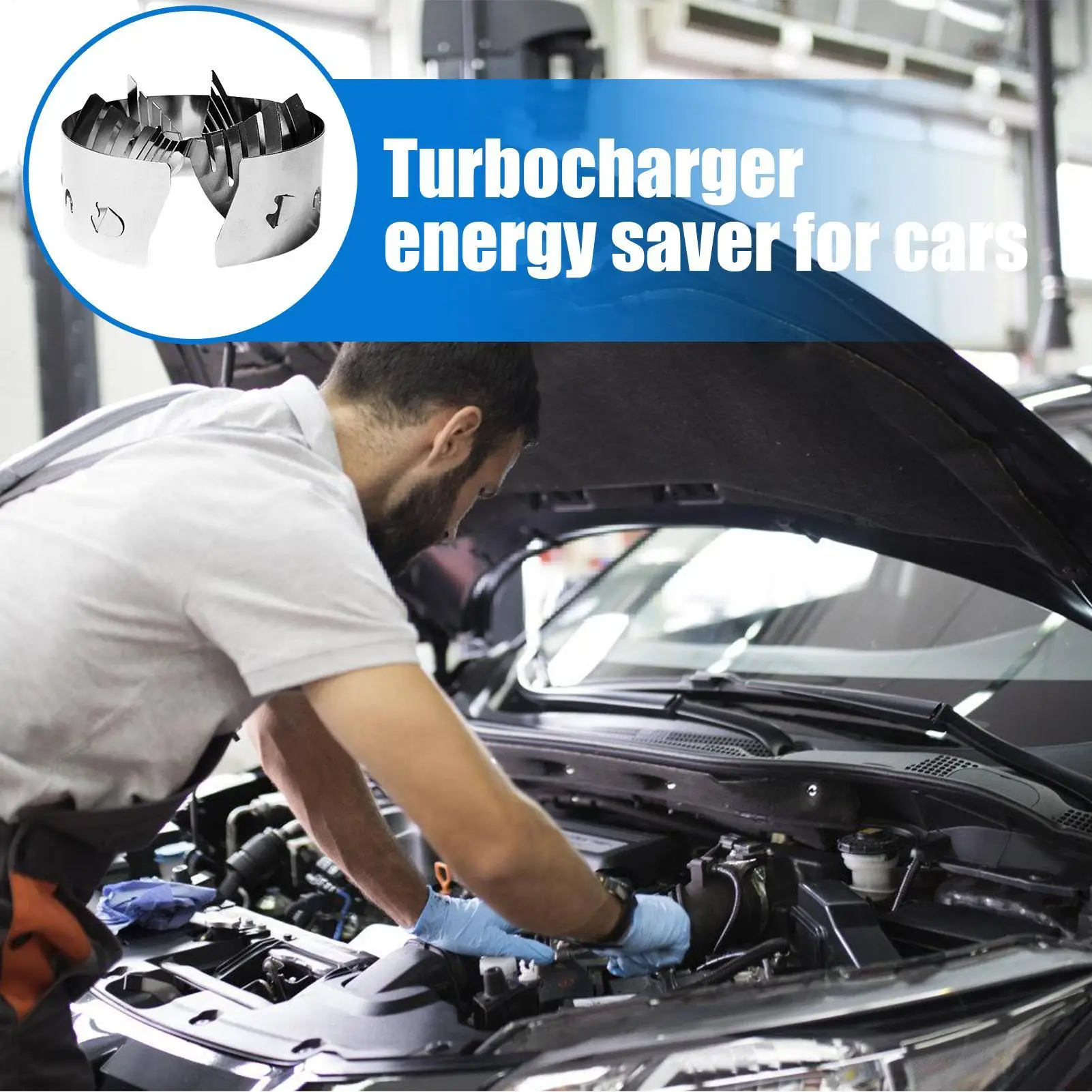 

Car Intake Turbine Car Turbocharger Stainless Steel Modification Power Saver For Engine Output Oil Efficiency Cylinder Trucks RV
