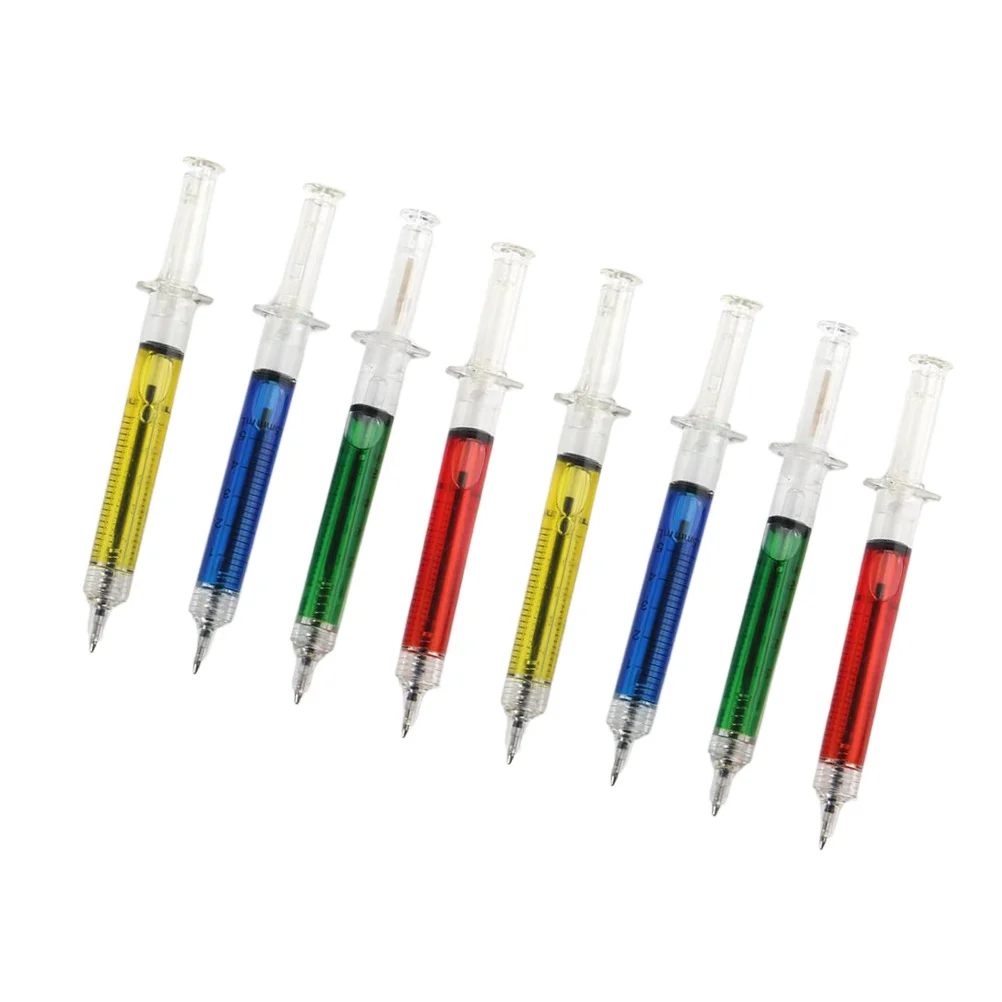 15Pcs Ballpoint Pen Needle Tube Creative Design Funny Slim Lightweight Pens for School Office Home Use Creative Ball Point Pen