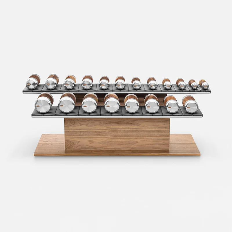 Dumbbell set, high-end private, wooden fitness equipment, solid wood home and commercial, gym dumbbell set