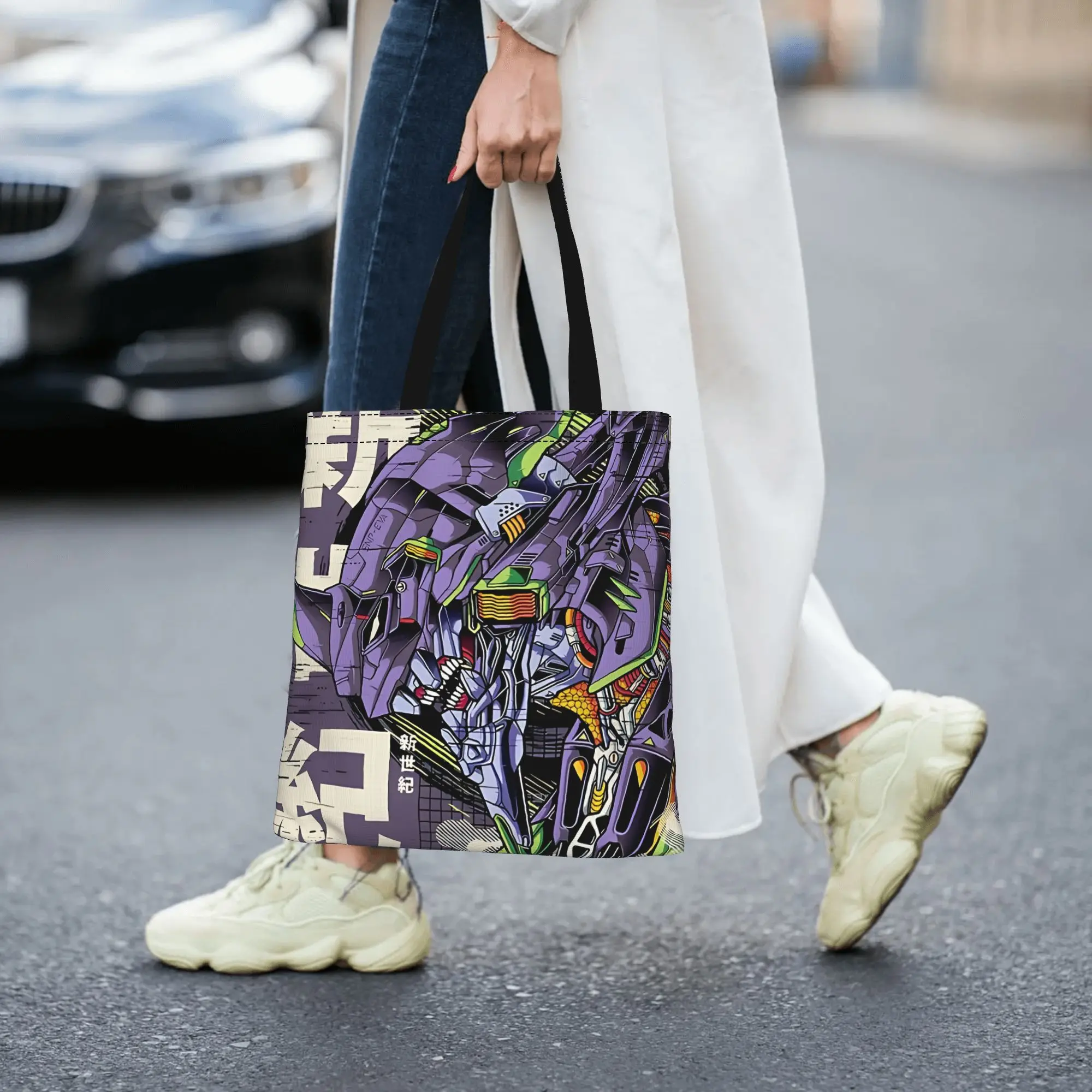 Bolsos para mujer 2026, para el día a día, gran capacidad, EVA 01, bolso de lona EVA, plegable, elegante, con estampado, para regalo