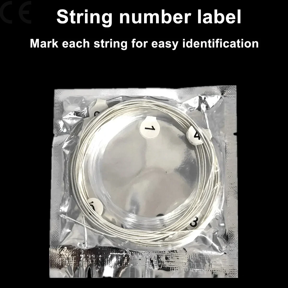 6pcs Classical Guitar Strings Set Plating Super Light Classic Guitar Clear Nylon Silver Strings Silver Plated Copper image 5