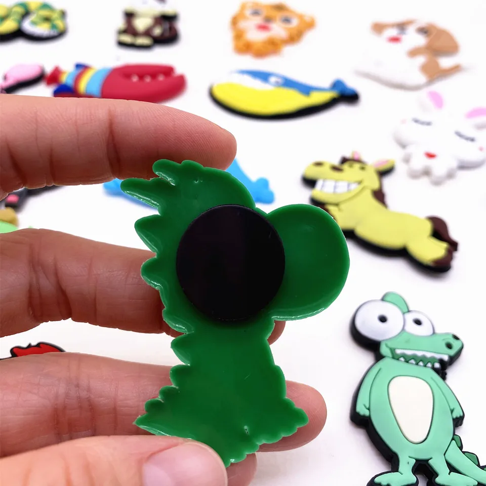 pdqouc Aimants de Réfrigérateur pour Enfants, 12 Pcs, Design Mignon d' Animaux de Ferme, Aimant à Dos Plein, Jouet Éducatif pour Tout-Petits et Apprentissage Précoce