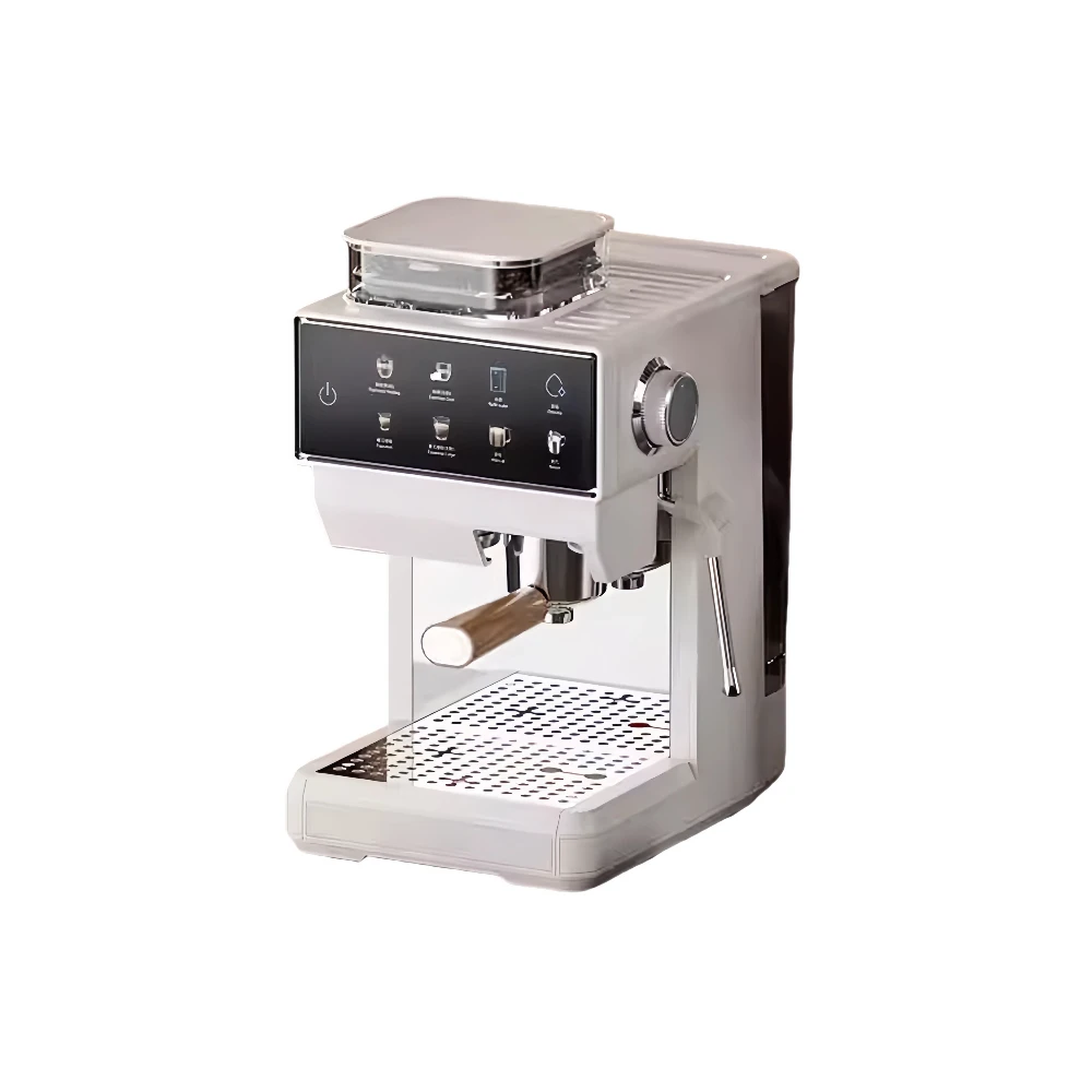 Touch Screen Home Coffee Machine with Smart Grinding, Auto Extraction, Removable Parts & NTC Precision Temperature Control