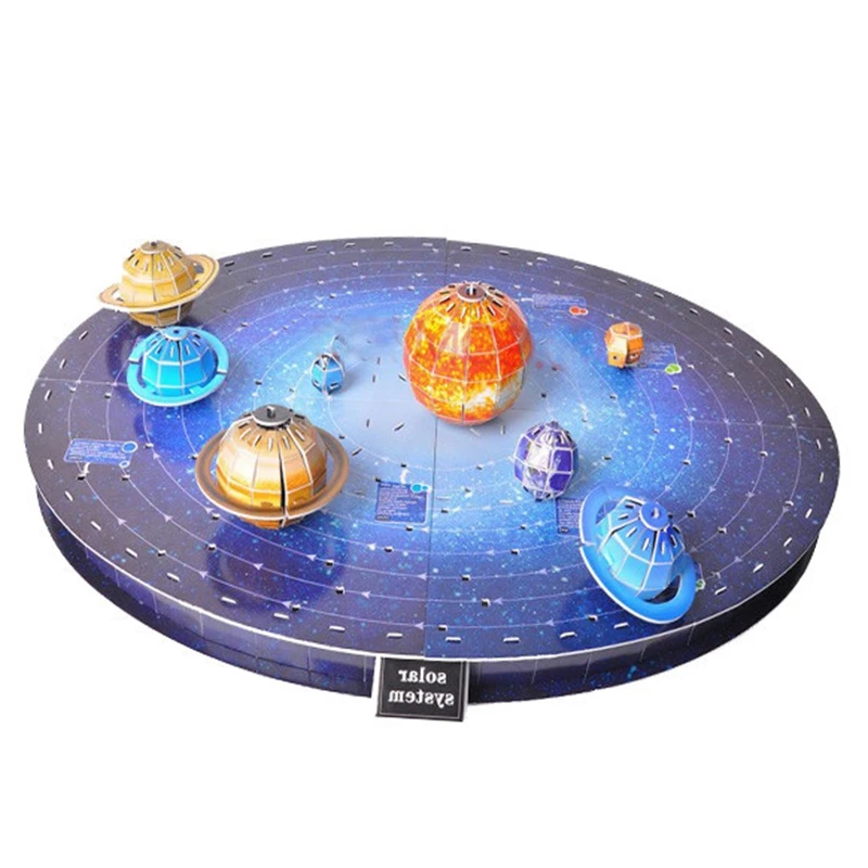 146Pcs 3D Solar System Puzzle Set Planet Board Game 3D Paper DIY Jigsaw Learning & Education Science Toy Age 6+ Birthday Gift