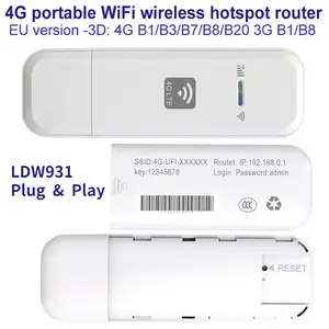 LDW931 Router WiFi 4G LTE Dongle USB Nirkabel 150Mbps Stik Modem USB dengan Adaptor WiFi Kartu Sim Broadband Seluler Portabel 10 mouse udara g30s penjualan terbaik - №