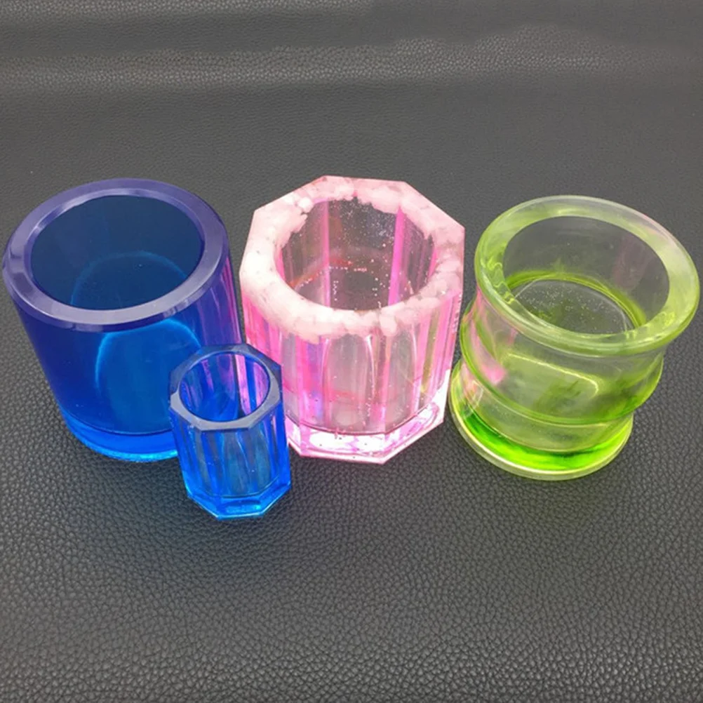 

DIY Crystal Epoxy Silicone Mold Pen Container Creative Design for Desk Organization and Home Decoration White Pen Container Mold