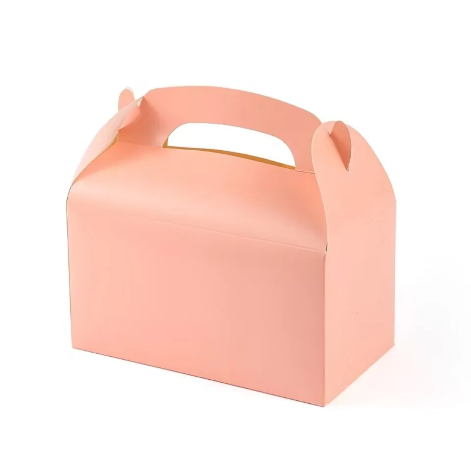 10/30/50PCS Griff Leckerli Box Keks Backpapier Süßigkeiten Cookie Box für Gäste Geburtstag Party Rosa Leckereien Tasche Verpackung Gefälligkeiten – Detail 7