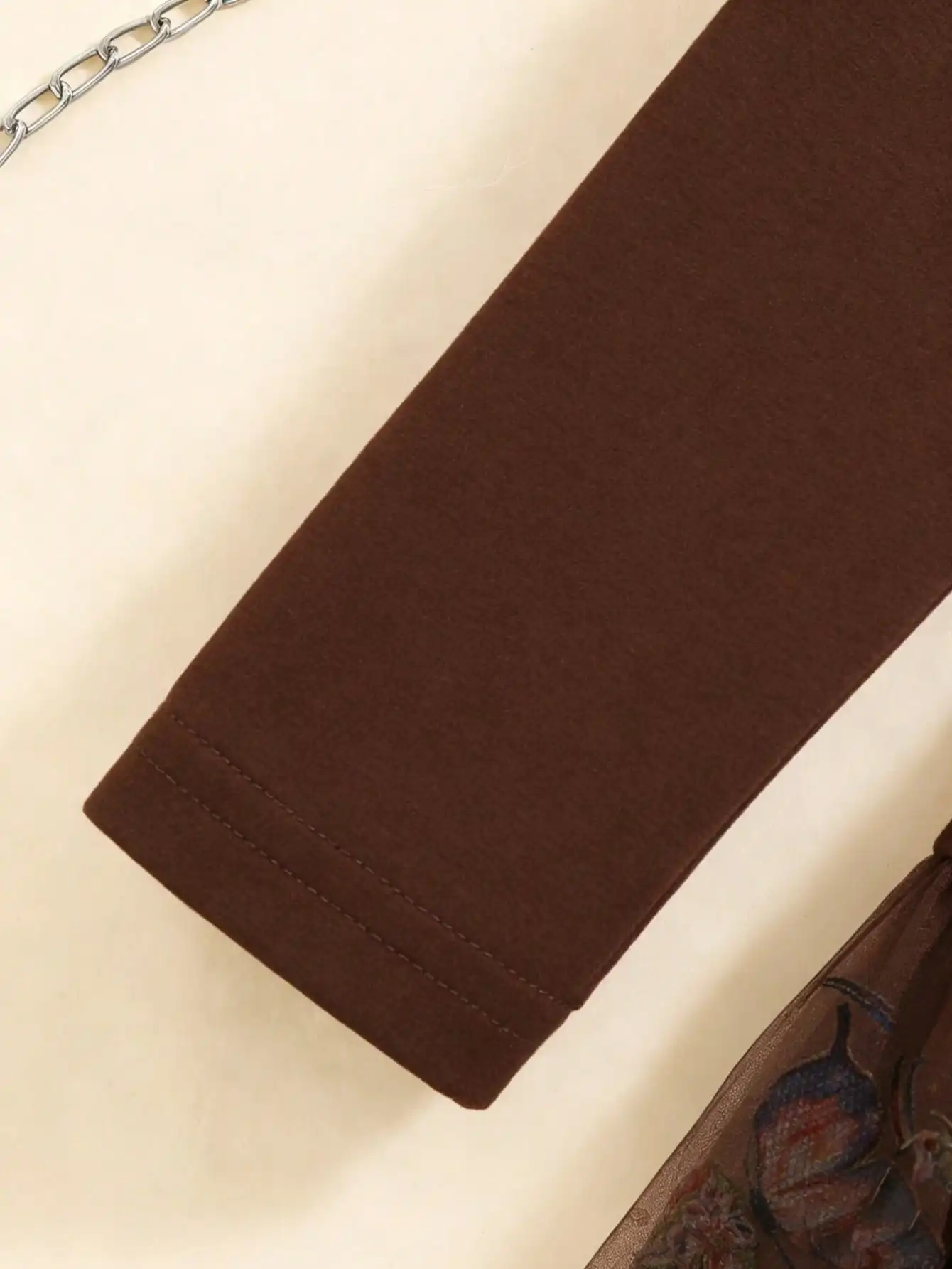2026 Frühling/Sommer Herbst Eleganter Rundhals-Langarm-Mesh-Kleid mit Schmetterlingsdruck und Trompetenrock, Geeignet für Tägliche Reisen – Detail 15