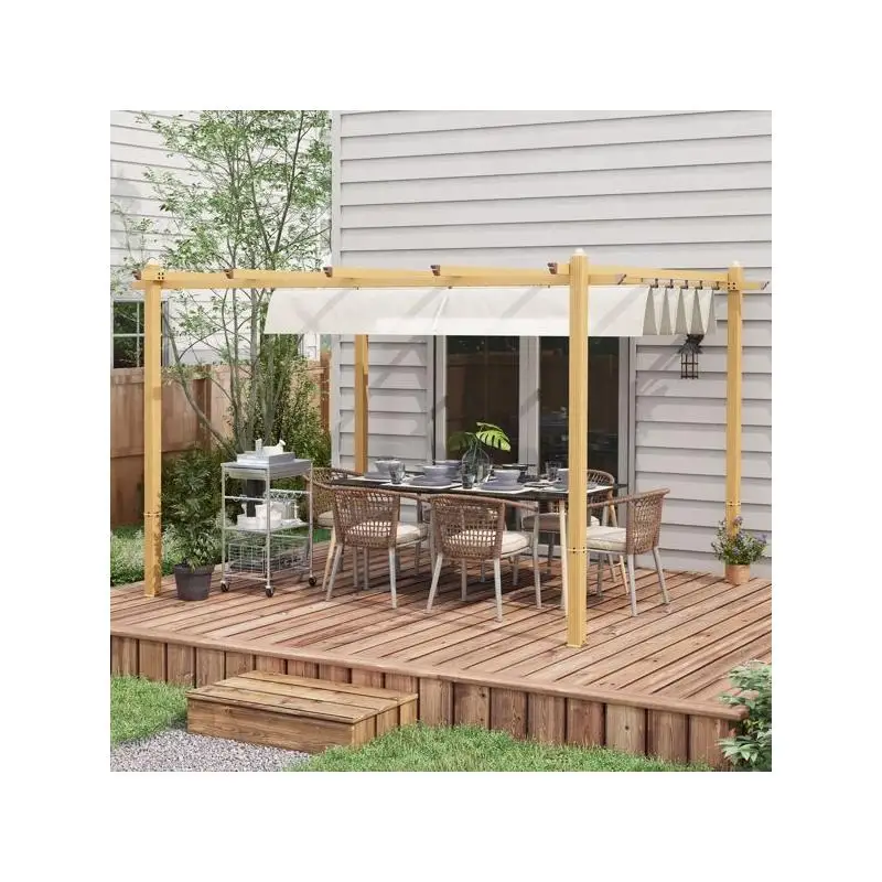 

Retractable Patio Awning - Adjustable Outdoor Shade Canopy for Deck or Garden, UV Resistant, Easy to Install, Perfect for Sun