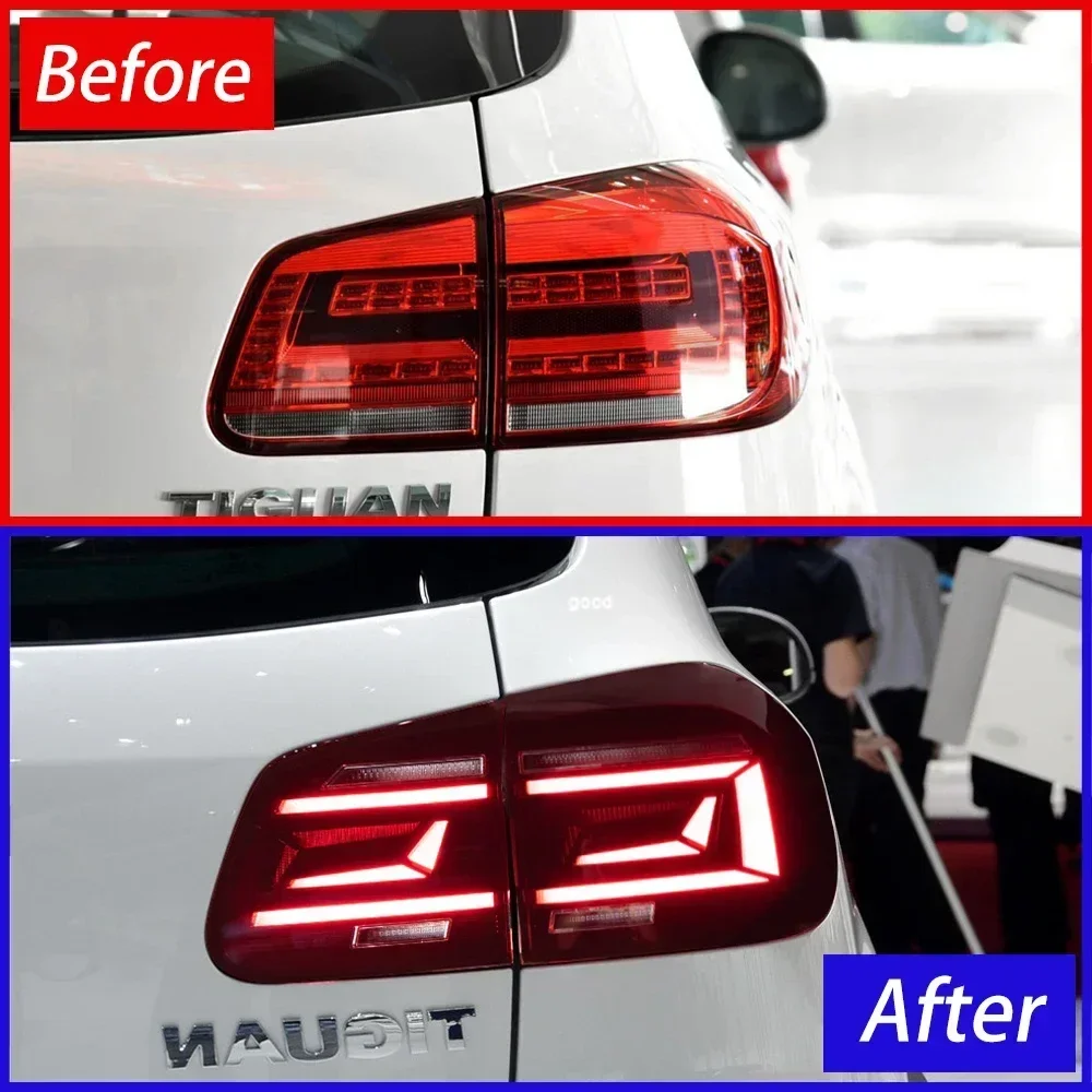 For VW Tiguan 2013-2016 Car Taillight Upgrade Magotan B8 8.5 Style LED Auto Rear Back Lamps Assembly Accessories