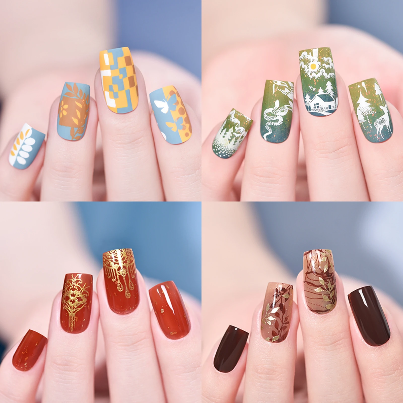 24 Colors Nail Stam…