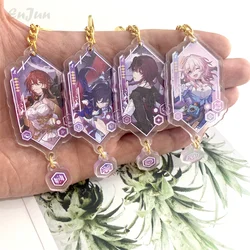 Hot Game Honkai: Star Rail Keychain Anime Figure Cosplay Cartoon Seele Kafka Dan Heng Key Ring For Bag Pendant Aaccessories Gift