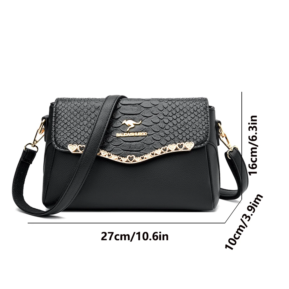 New Retro Purses and Handbags Women Bag High Quality Leather Shoulder Crossbody Bags Luxury Designer Ladies Casual Messenger Sac