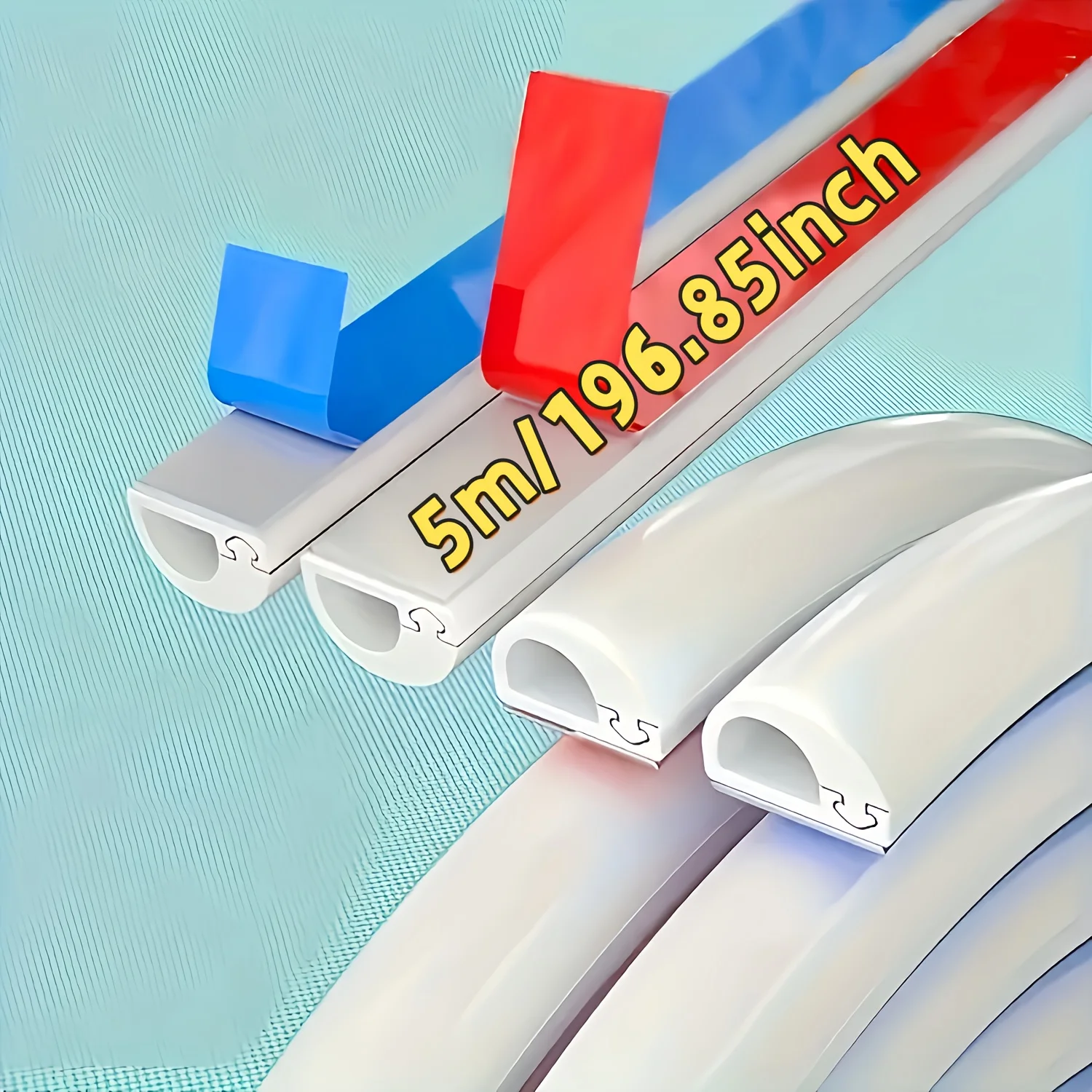 5M Self Adhesive Cable Concealer Flexible PVC Wire Hider for Desktop Wall Floor Decorative Cord Management Strip cable sleeve