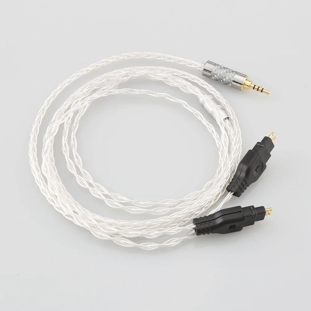 3.5mm 2.5mm XLR 4.4mm 8 Core Silver Plated OCC Earphone Cable For Sennheiser HD580 HD600 HD650 HDxxx HD660S HD58x HD6xx