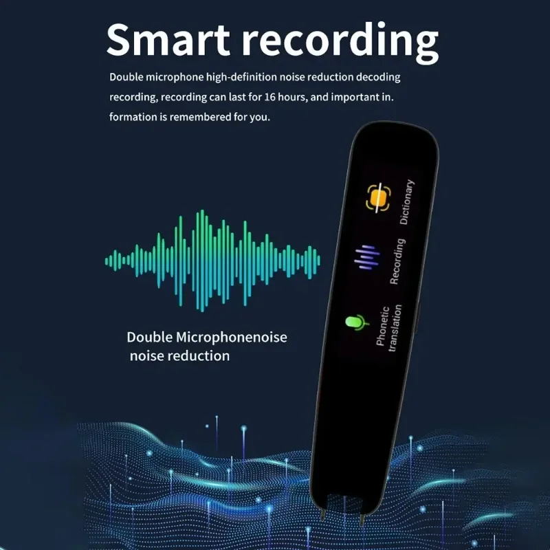 اللغات المحمولة المترجم القلم الماسح الضوئي في الوقت الحقيقي مترجم صغير محمول مسح قارئ القلم ترجمة الذكاء الاصطناعي