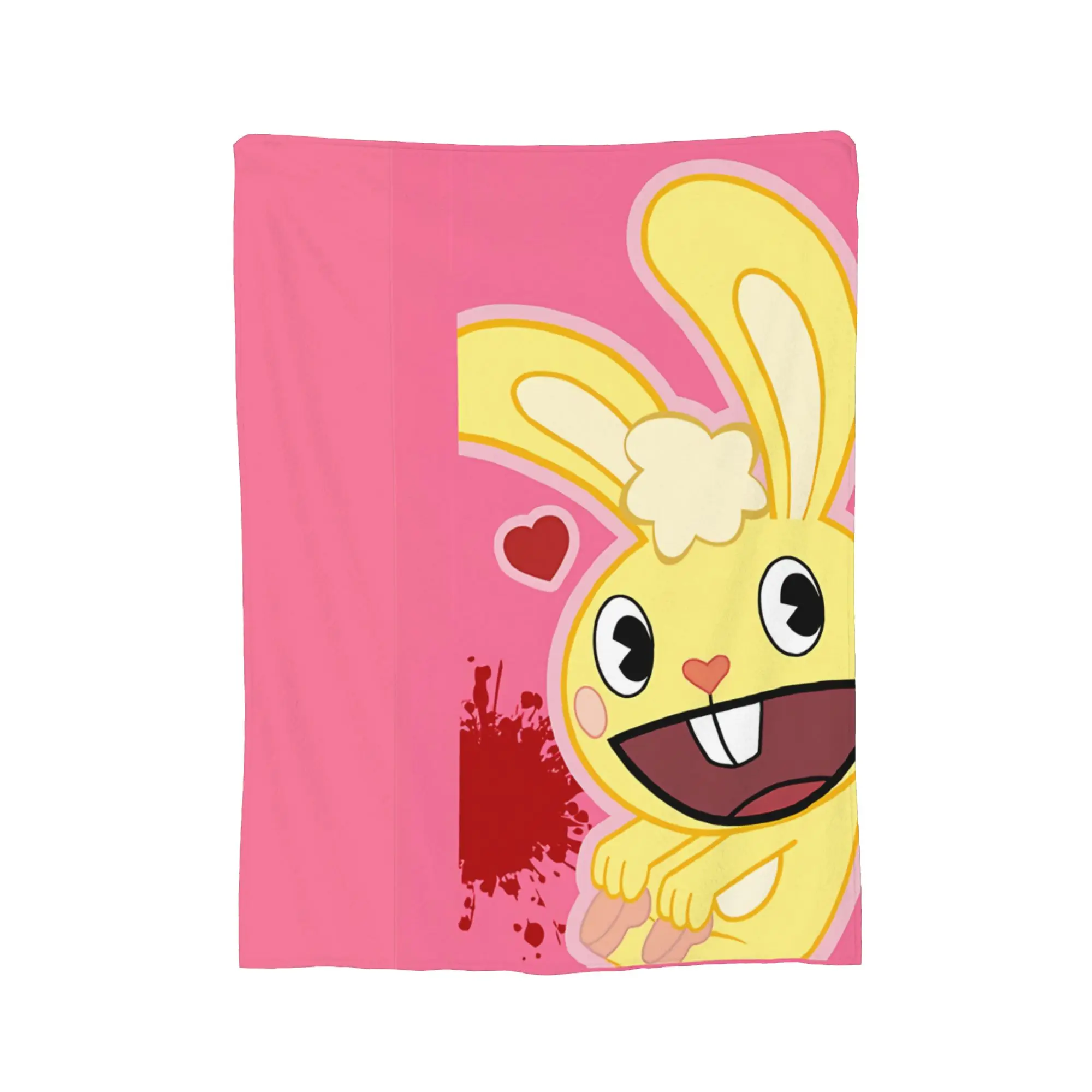 Happy Tree Friends Cuddles Blanket Velvet Summer Air Conditioning  Multi-function Soft Throw Blankets for Bed Car Bedding Throws