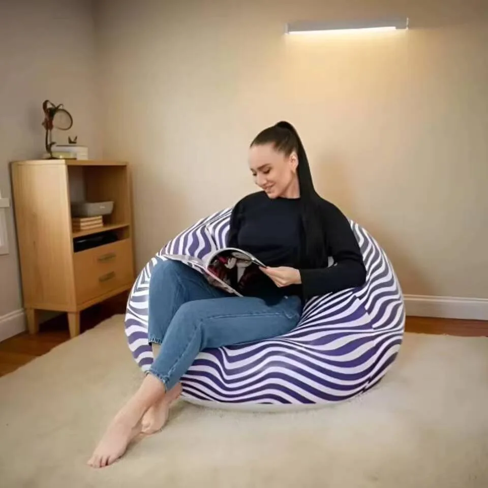 Ball Shape Air Chair Inflatable Camping Bed Outdoor Sofa PVC Lounge Cushion Home Furniture Seating Modern Living