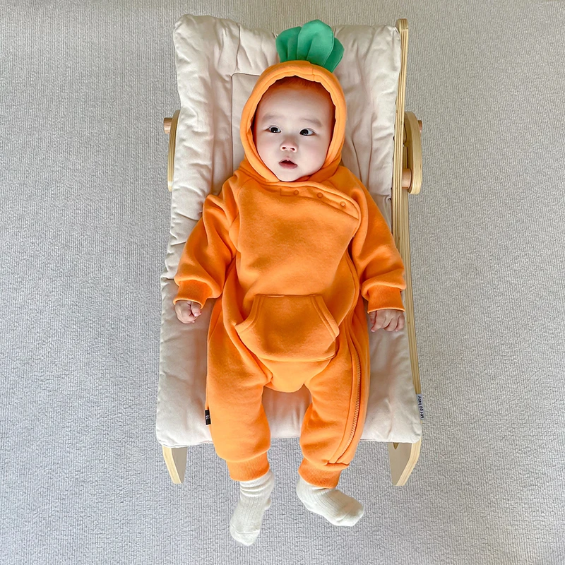 Baby Clothes 0 to 36 Months Korean Girls Boys Rompers Clothes Carrot Shaped Baby Clothing Autumn and Winter  Newborn Jumpsuits