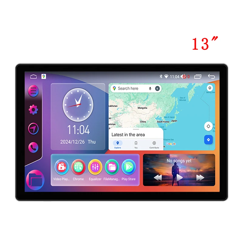 New Arrival N3 64GB 13 Inch 8-core Multimedia Stereo Android Audio Player Touch Screen Radio Car Auto Carplay Wifi GPS SIM Card